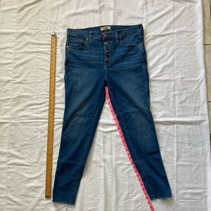 Madewell 10” high rise button fly skinny jeans